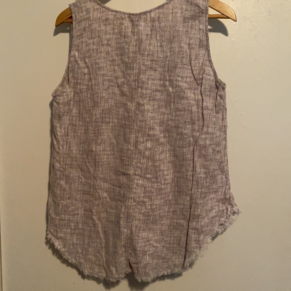 Cloth & Stone Linen Cotton Raw Hem Tank - Picture 4 of 7